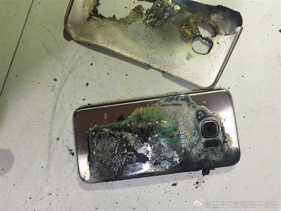 Samsung S7 spontaneously ignited and exploded girl charged in the middle of the night and burned her quilt