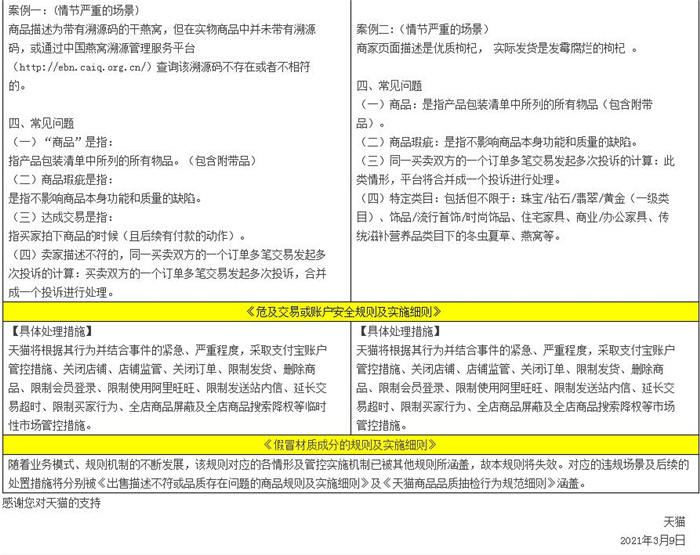 New Tmall regulations