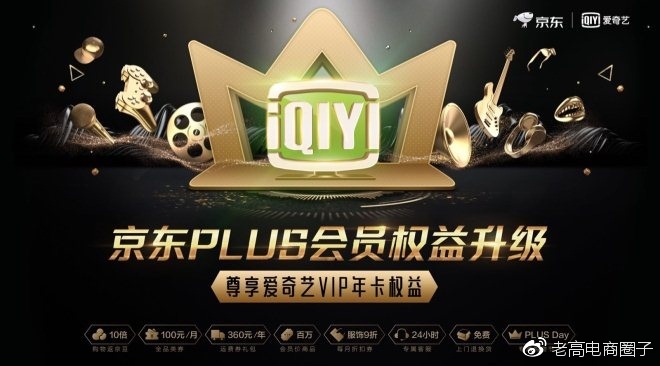 JD.com and iQiyi reach cooperation to achieve mutual communication of member rights and interests